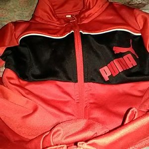 Red and black  puma toddler little boy jacket